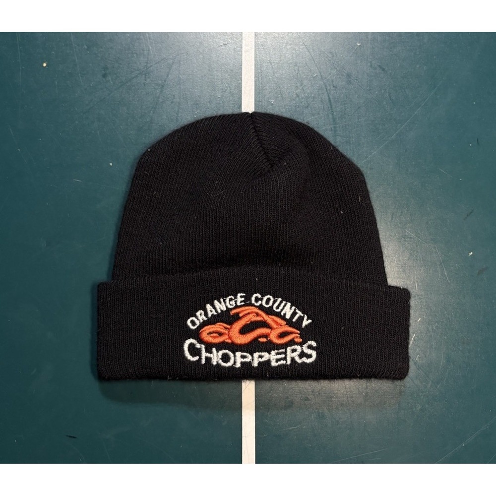 Vintage‎ Orange County Choppers Hat Beanie Black One Size Made In USA OCC